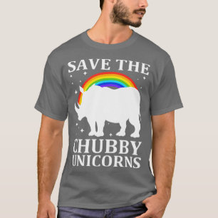 T-shirt Sauvez Les Unicornes De Chubby Rhinos Drôle