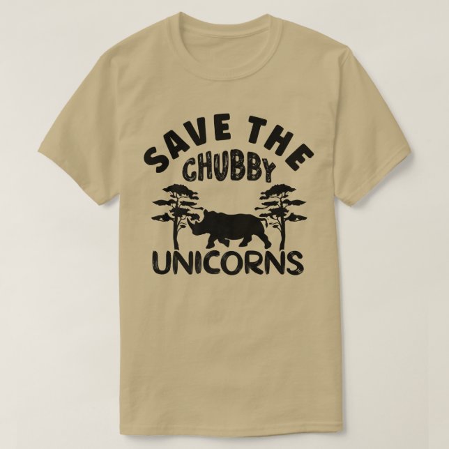 T-shirt Sauvez Les Unicornes De ChubbyDroits Des Animaux (Design devant)