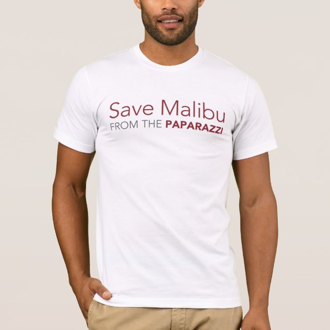 T-shirt Sauvez Malibu des paparazzi (Devant)