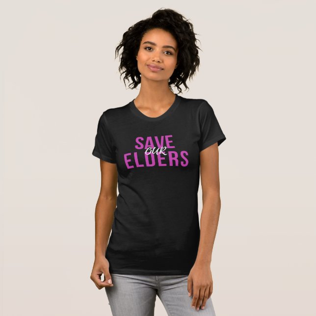 T-shirt Sauvez nos aînés (Devant entier)