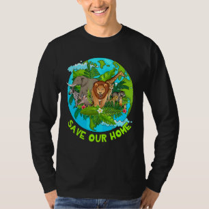 T-shirt Sauvez nos animaux domestiques Jour des terres Pla