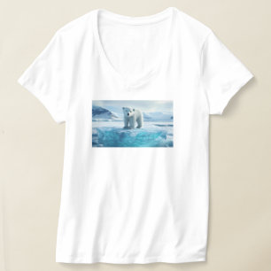 T-shirt Sauvez nos glaciers - Ours polaire sur l'océan ble