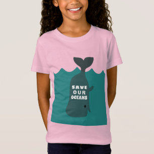T-Shirt Sauvez nos océans Art De l'environnement baleine f