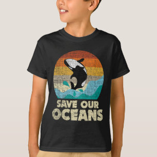 T-shirt Sauvez Nos Océans Orca Whale - Jour des terres Et