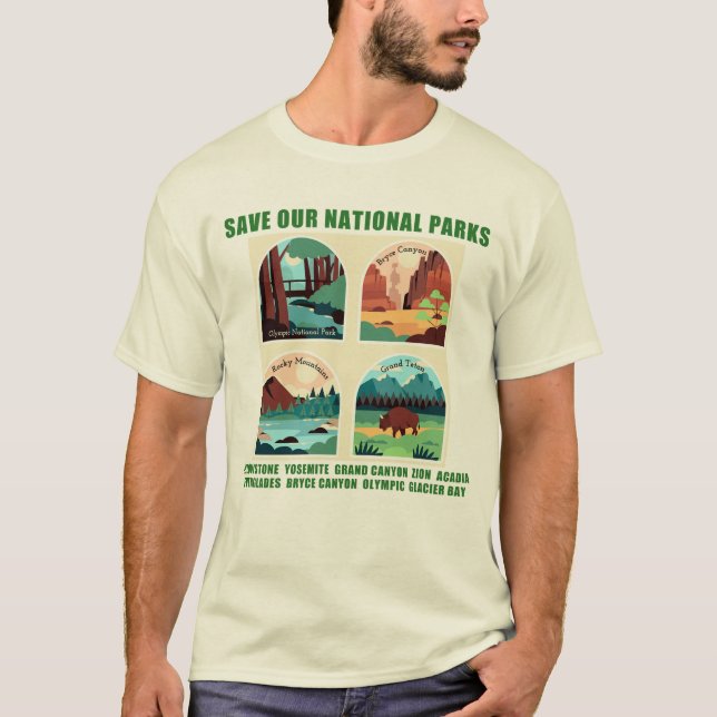 T-shirt Sauvez nos parcs nationaux (Devant)