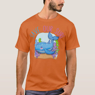 T-shirt Sauvez notre baleine de Surf