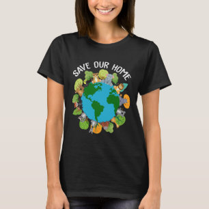 T-shirt Sauvez notre maison Animaux Conservation de la fau