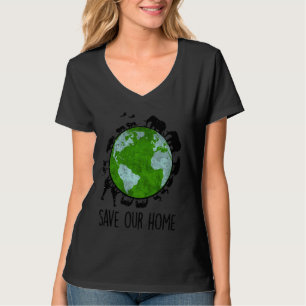 T-shirt Sauvez notre maison Animaux Jour des terres Planèt