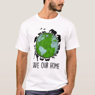 T-shirt Sauvez notre maison Jour des terres Animaux Wildli