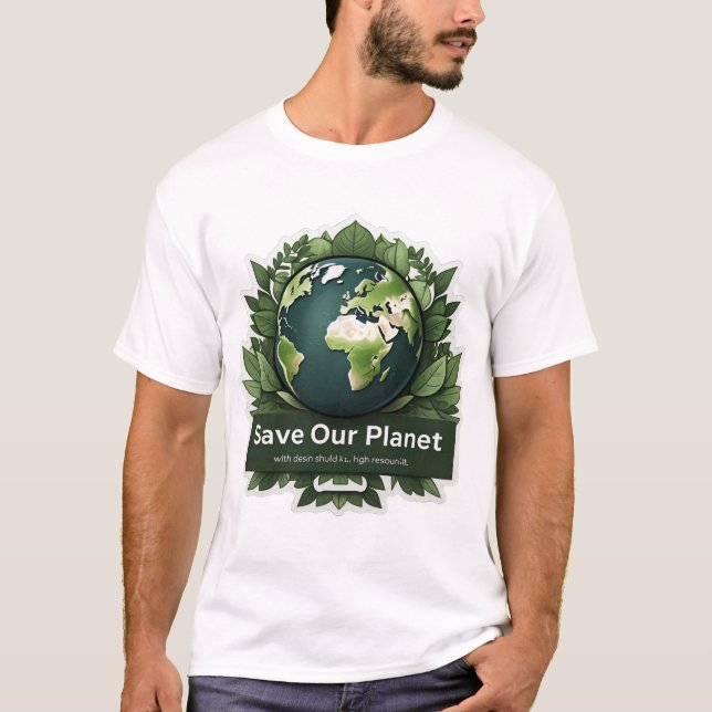 T-shirt Sauvez notre planète - Des Éco-Conviviaux inspirés (Devant)