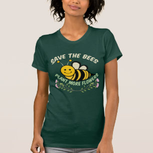 T-shirt Sauvez plus de fleurs au Plante des abeilles