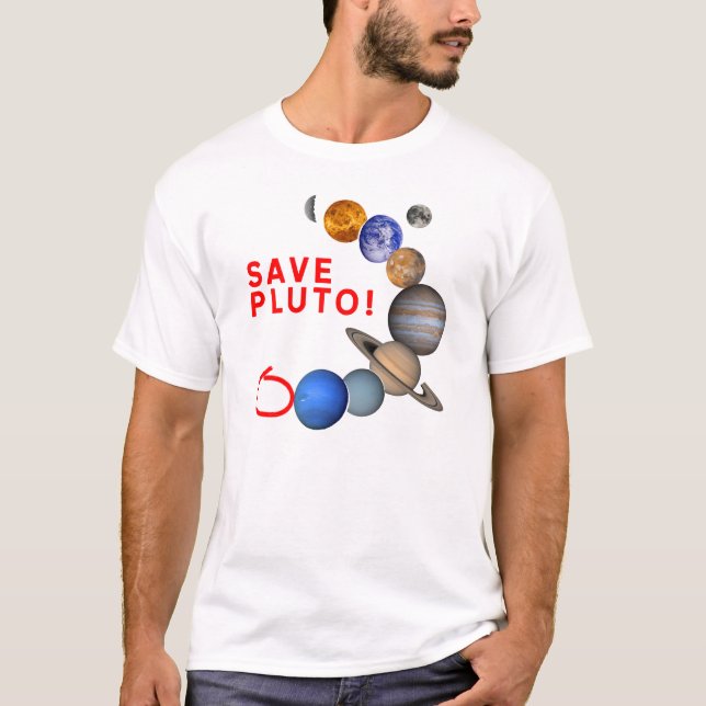 T-shirt Sauvez Pluton (le système solaire) (Devant)