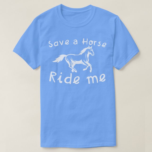 T-shirt Sauvez un cheval à cheval (Design devant)