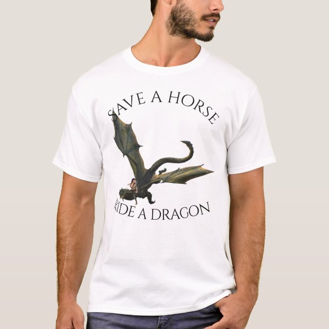 T-shirt Sauvez un cheval à cheval à cheval à Dragon Femme  (Devant)
