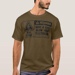 T-shirt Sauvez Un Fuse Blow Votre Electricien Drôle Linem