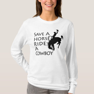 T-shirt Sauvez un tour de cheval un cowboy