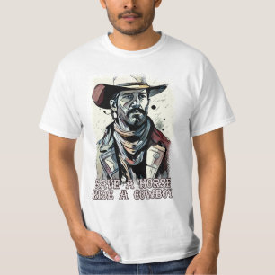 T-shirt Sauvez une balade à cheval un Cowboy Drôle des cha