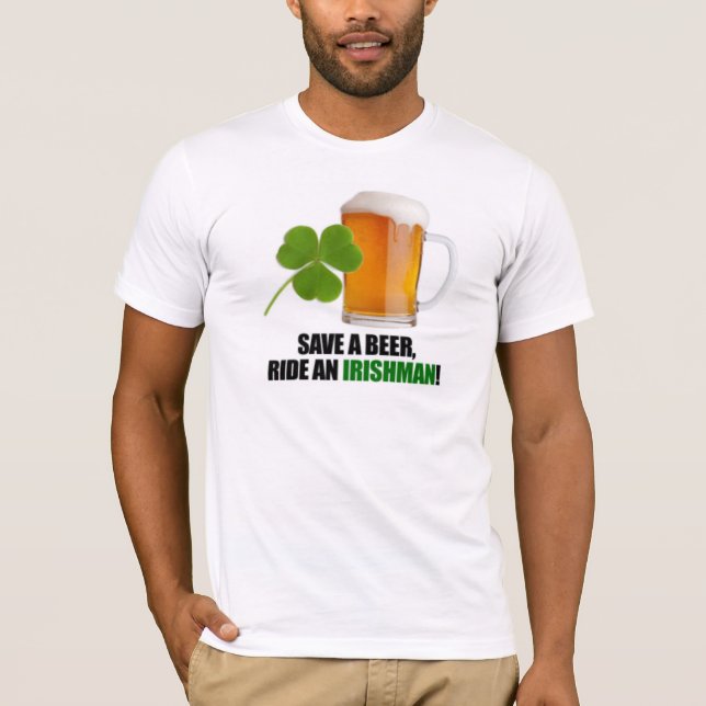 T-shirt Sauvez Une Balade De Bière Un Irlandais ! (Devant)