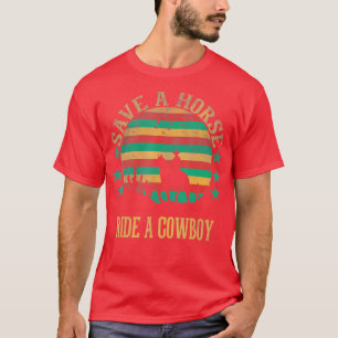 T-shirt Sauvez Une Promenade À Cheval Une Cowboy Western C