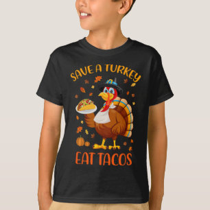T-shirt Sauvez Une Turquie Mange Des Tacos Drôle Hommes D'