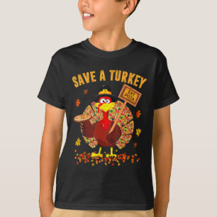 T-shirt Sauvez Une Turquie Mange Pizza Drôle Hommes D'Acti