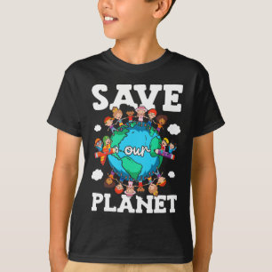 T-shirt Sauvons Notre Planète Nature Plaidoyer Sensibilisa
