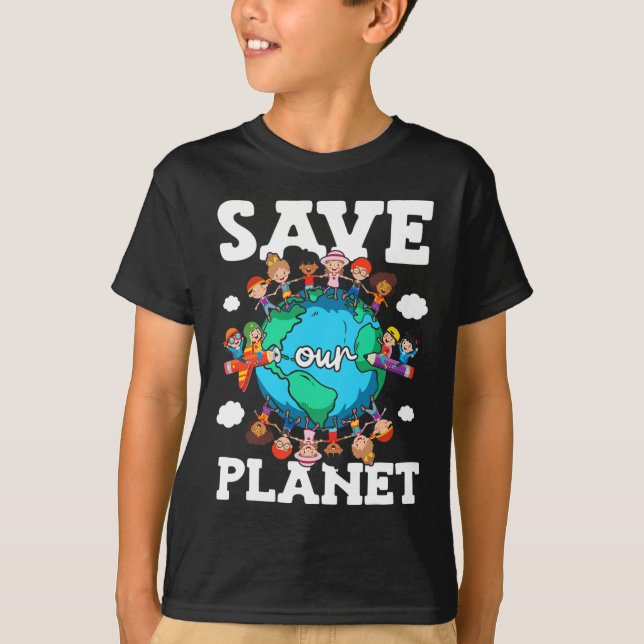 T-shirt Sauvons Notre Planète Nature Plaidoyer Sensibilisa (Devant)