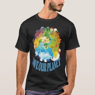 T-shirt Sauvons Notre Planète Océan Animal De Mer Dit