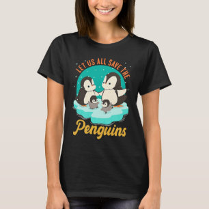 T-shirt Sauvons Tous Les Pingouins Pingouins Animaux Polai