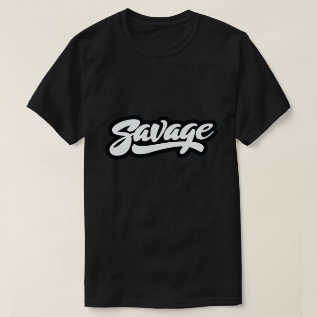 T-shirt Savage Bold Script Typography (Design devant)