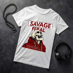 T-Shirt Savage Feral – Sweat à capuche crâne Vêtem