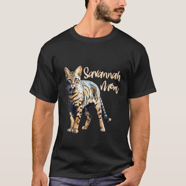T-shirt Savannah Chat Maman Maman Famille Animaux de compa (Devant)