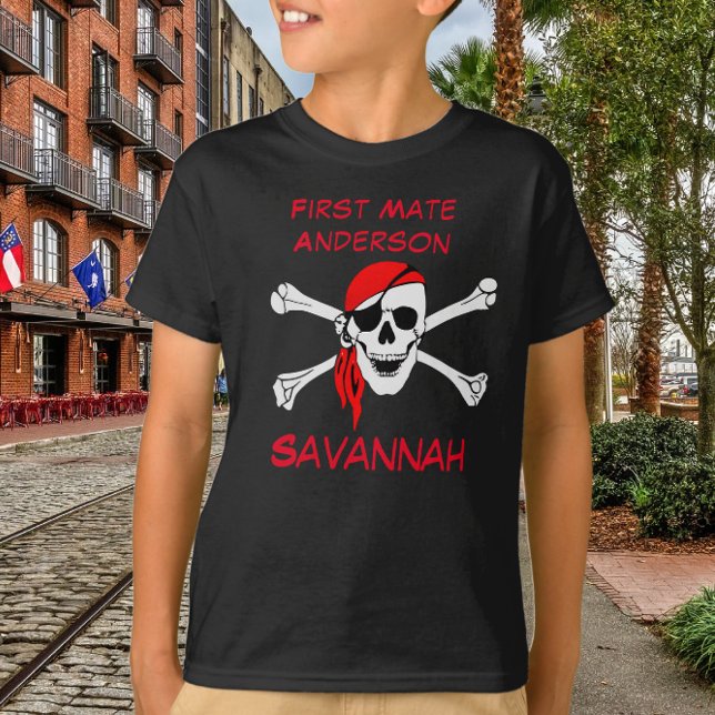 T-shirt Savannah GA Pirate Prénom de l'homme (Créateur téléchargé)