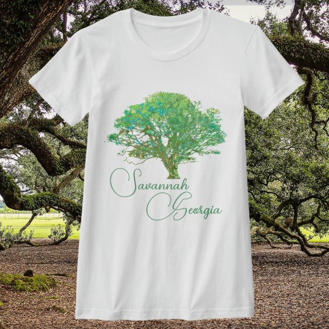 T-shirt Savannah Georgia Enchantant Live Oak Tree (Créateur téléchargé)