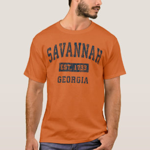 T-shirt Savannah Géorgie GA Conception de Sport Vintage Na