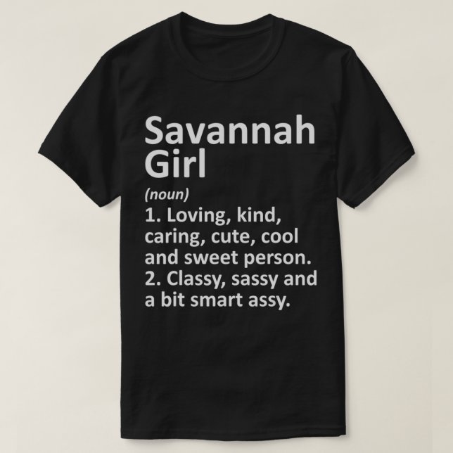 T-shirt SAVANNAH GIRL GA GEORGIA Funny City Accueil Racine (Design devant)