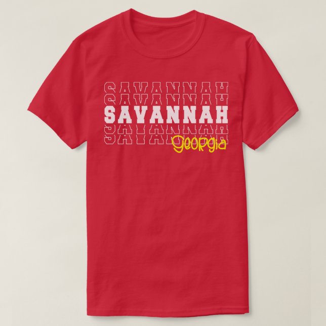 T-shirt Savannah ville Georgia Savannah GA (Design devant)