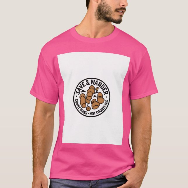 T-shirt Save and Wander Croissant Coins funny (Devant)