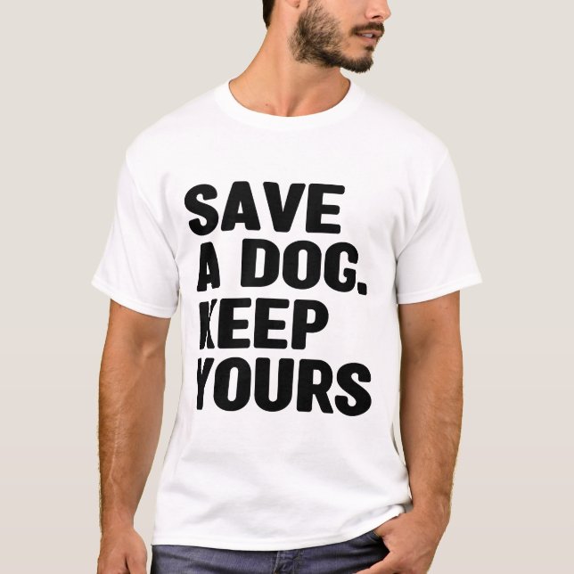 T-shirt Save Animals Shirt, Chien Maman Shirt, Amoureux de (Devant)
