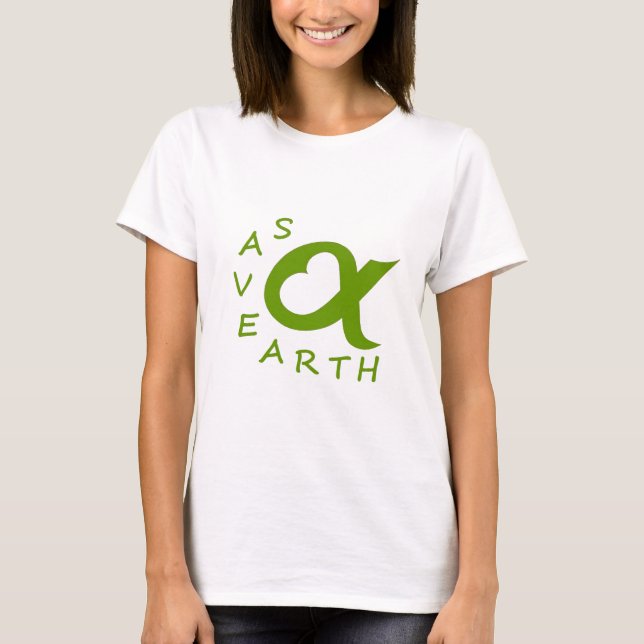 T-shirt save earth planète (Devant)