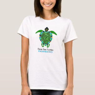 T-shirt Save Sea TURTLES - Graphique animal en voie de dis