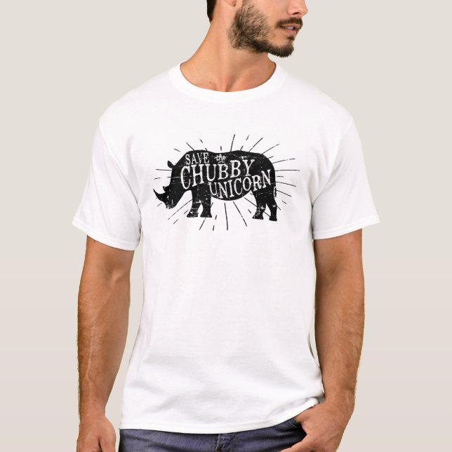 T-shirt Save the Chubby Unicorn (Devant)