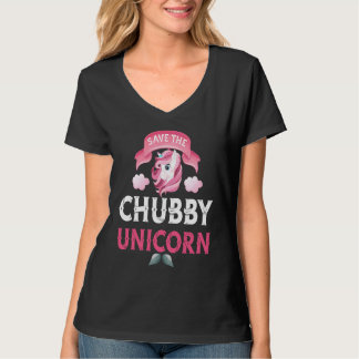 T-shirt Save the Chubby Unicorn Girl