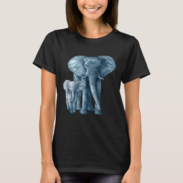 T-shirt Save the Elephants Art Amoureux des animaux (Devant)