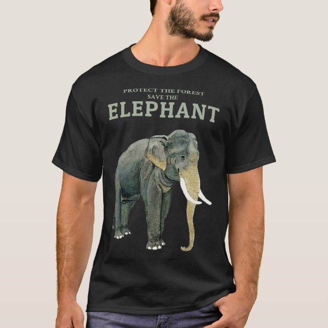T-shirt Save the Elephants Protect out beautiful wildlife (Devant)
