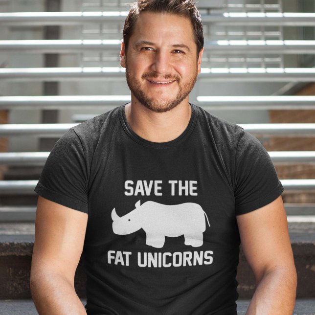 T-shirt Save The Fat Unicorns (Créateur téléchargé)