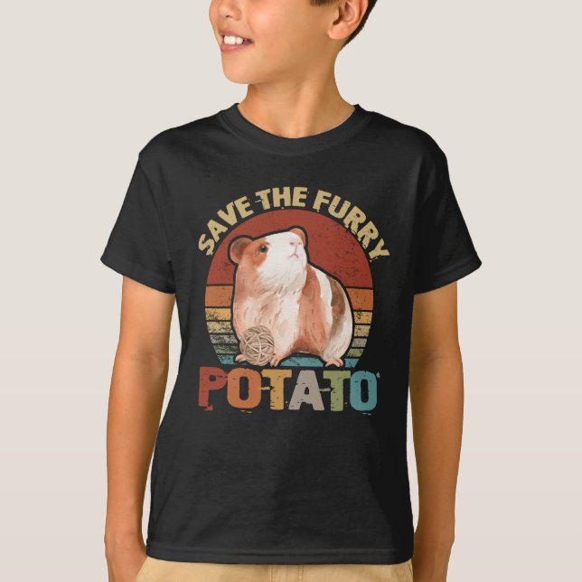 T-shirt Save The Furry Potato Guinea Pig (Devant)