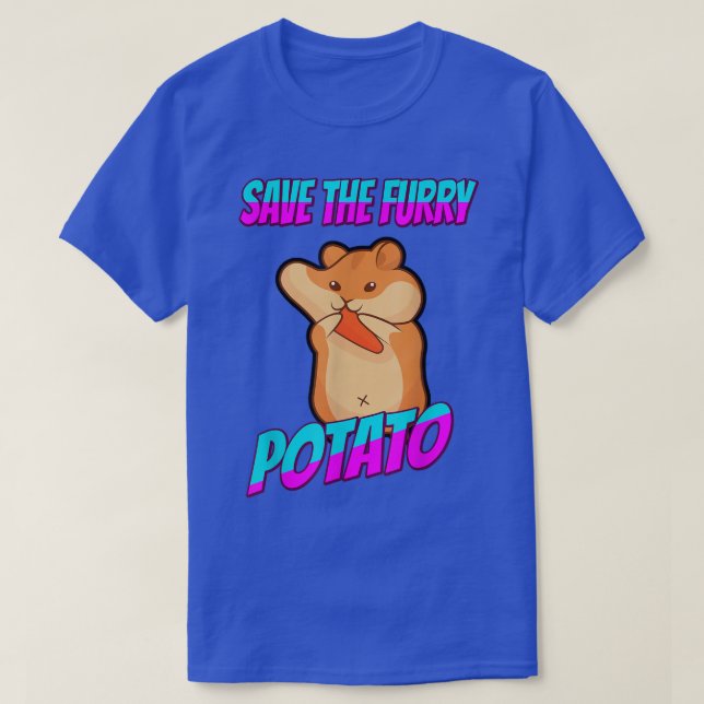 T-shirt Save The Furry Potato Guinea Pig Funny  (Design devant)