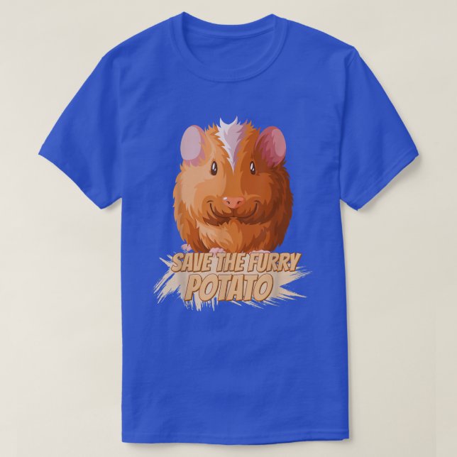 T-shirt Save The Furry Potato Guinea Pig Sarcastic Funny 5 (Design devant)