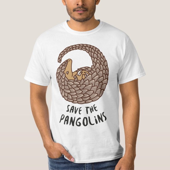 T-shirt Save the Pangolins - Love Pangolins Wildlife Conse (Devant)